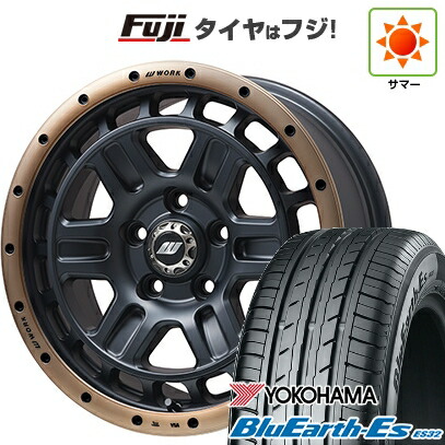 【新品国産車用5穴114.3】 夏タイヤ ホイール4本セット 215/65R16 ヨコハマ ブルーアース ES32 WORK ワーク クラッグ ティーグラビックII MC+ フジオリジナルカラー 7J 16インチ(送料無料)