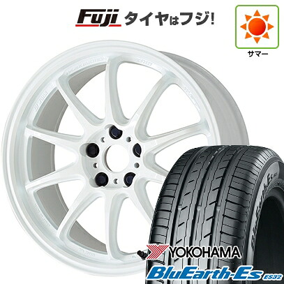 【新品国産車用5穴100】 夏タイヤ ホイール4本セット 225/40R18 ヨコハマ ブルーアース ES32 WORK ワーク エモーション ZR10 8.5J 18インチ(送料無料)|フジコーポレーション