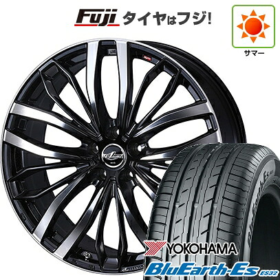 【新品国産車用5穴114.3】 夏タイヤ ホイール4本セット 225/60R17 ヨコハマ ブルーアース ES32 WEDS ウェッズ レオニス SC 7J 17インチ(送料無料)