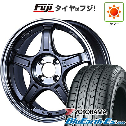【新品国産車用5穴114.3】 夏タイヤ ホイール4本セット 215/55R17 ヨコハマ ブルーアース ES32 SSR GT GTX03 7J 17インチ(送料無料)