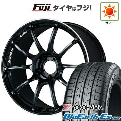 【新品国産車用5穴100】 夏タイヤ ホイール4本セット 225/55R18 ヨコハマ ブルーアース ES32 ヨコハマ アドバンレーシング RZII 8J 18インチ(送料無料)