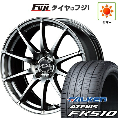 【新品国産車用5穴114.3】 夏タイヤ ホイール4本セット 235/60R18 ファルケン アゼニス FK510 SUV MID WHEELS スタッグ メタリックグレー 7J 18インチ(送料無料)