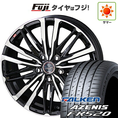 【新品国産車用5穴114.3】 夏タイヤ ホイール4本セット 225/40R18 ファルケン アゼニス FK520L 共豊 スマック クレスト 8J 18インチ(送料無料)