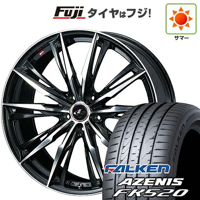 【新品国産車用5穴114.3】 夏タイヤ ホイール4本セット 235/55R19 ファルケン アゼニス FK520L WEDS ウェッズ レオニス GX 7.5J 19インチ(送料無料)|フジコーポレーション
