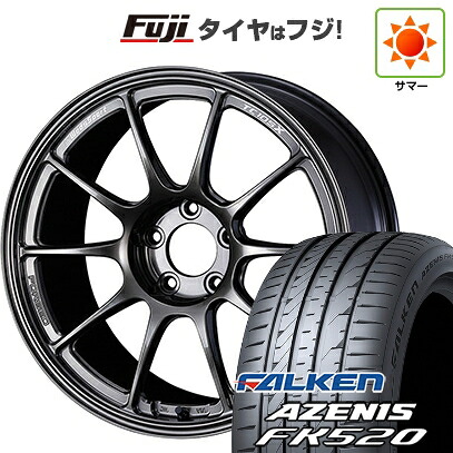 【新品国産車用5穴114.3】 夏タイヤ ホイール4本セット 225/40R18 ファルケン アゼニス FK520L WEDS ウェッズスポーツ TC-105X フォージド 9J 18インチ(送料無料)