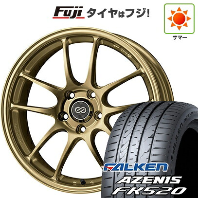 【新品国産車用5穴114.3】 夏タイヤ ホイール4本セット 225/40R18 ファルケン アゼニス FK520L ENKEI エンケイ PerformanceLine PF01 8J 18インチ(送料無料)