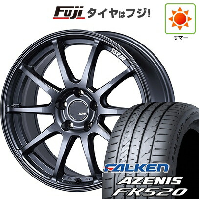 【新品国産車用5穴114.3】 夏タイヤ ホイール4本セット 225/50R18 ファルケン アゼニス FK520L SSR GT GTV02 グラファイトガンメタ【限定】 8J 18インチ(送料無料)