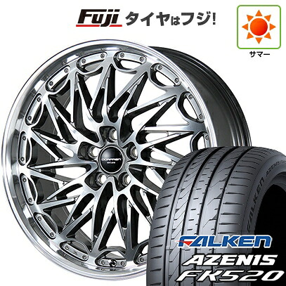 【新品国産車用5穴114.3】 夏タイヤ ホイール4本セット 225/40R18 ファルケン アゼニス FK520L トピー ドルフレン エクスクルーシブ TLM-02 数量限定 8J 18インチ(送料無料)