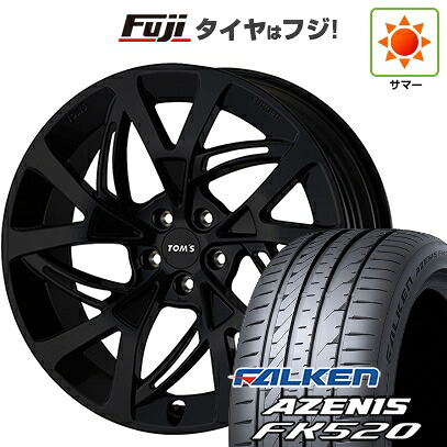 【新品国産車用5穴114.3】 夏タイヤ ホイール4本セット 245/35R21 ファルケン アゼニス FK520L TOMS トムス(トヨタ車専用) TWF07 グロスブラック【限定】 8.5J 21インチ(送料無料)