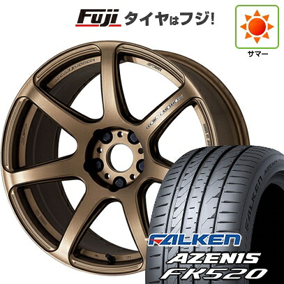 【新品国産車用5穴100】 夏タイヤ ホイール4本セット 225/40R18 ファルケン アゼニス FK520L WORK ワーク エモーション T7R 8.5J 18インチ(送料無料)