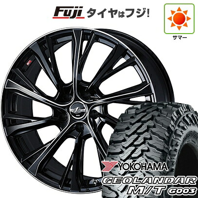 【新品国産車用5穴114.3】 夏タイヤ ホイール4本セット 225/65R17 ヨコハマ ジオランダー M/T G003 WEDS ウェッズ レオニス JG BK/SCマシニング 7J 17インチ(送料無料)