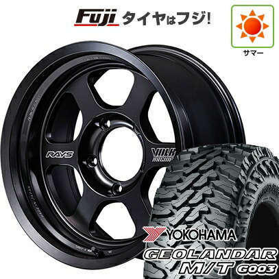 【新品】ランクル70(GDJ76W) 夏タイヤ ホイール4本セット 265/75R16 ヨコハマ ジオランダー M/T G003 RAYS レイズ ボルクレーシング TE37XT Black Shadow LTD. 8J 16インチ(送料無料)
