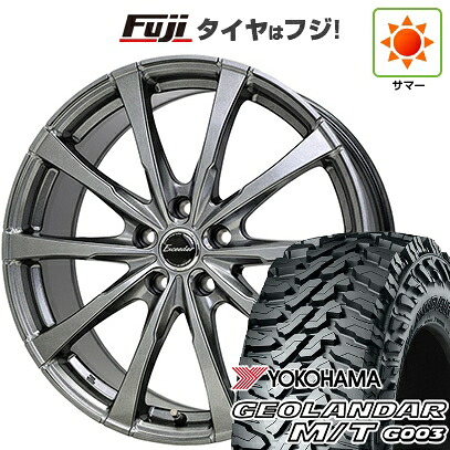 【新品国産車用5穴114.3】 夏タイヤ ホイール4本セット 225/65R17 ヨコハマ ジオランダー M/T G003 ホットスタッフ エクシーダー E08 7J 17インチ(送料無料)