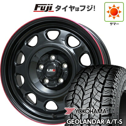 【新品】ヤリスクロス 夏タイヤ ホイール4本セット 205/65R16 ヨコハマ ジオランダー A/T-S G012 RBL レアマイスター LMG OFF-STYLE(グロスブラック/レッドリム) 7J 16インチ(送料無料)