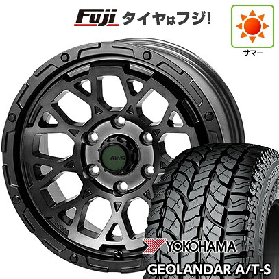 【新品】ヤリスクロス 夏タイヤ ホイール4本セット 205/65R16 ヨコハマ ジオランダー A/T-S G012 RBL フォーバイフォーエンジニア エアージー ロックス ゴーストエディション 7J 16インチ(送料無料)