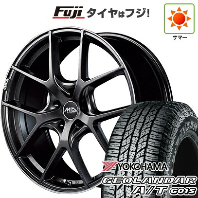 【新品国産車用5穴114.3】 夏タイヤ ホイール4本セット 225/60R17 ヨコハマ ジオランダー A/T G015 OWL/RBL MID WHEELS MID EXCLUSIVE 025F 7J 17インチ(送料無料)