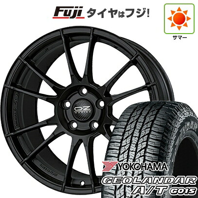 【新品国産車用5穴100】 夏タイヤ ホイール4本セット 225/60R17 ヨコハマ ジオランダー A/T G015 OWL/RBL OZ ウルトラレッジェーラ 7.5J 17インチ(送料無料)