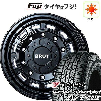 【新品国産車用5穴114.3】 夏タイヤ ホイール4本セット 225/60R17 ヨコハマ ジオランダー A/T G015 OWL/RBL トライスター BRUT BR-70 7.5J 17インチ(送料無料)｜フジコーポレーション