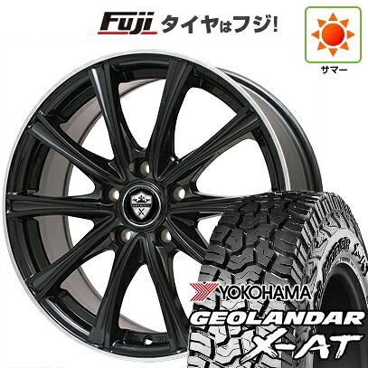 【新品国産車用5穴114.3】 夏タイヤ ホイール4本セット 235/60R18 ヨコハマ ジオランダー X-AT G016 OWL エルベ エステローザ MZV ブラックリムポリッシュ 7.5J 18インチ(送料無料)|フジコーポレーション