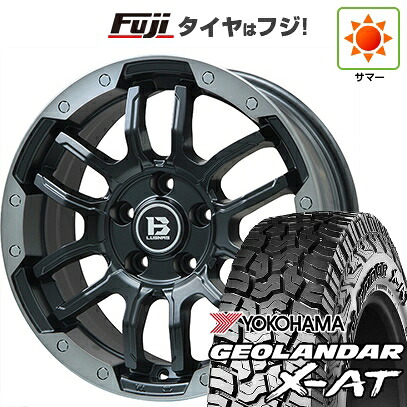 【新品国産車用5穴114.3】 夏タイヤ ホイール4本セット 235/60R18 ヨコハマ ジオランダー X-AT G016 OWL ビッグウエイ B-LUGNAS FRD(マットブラック/ブラッククリアリム) 7.5J 18インチ(送料無料)｜フジコーポレーション
