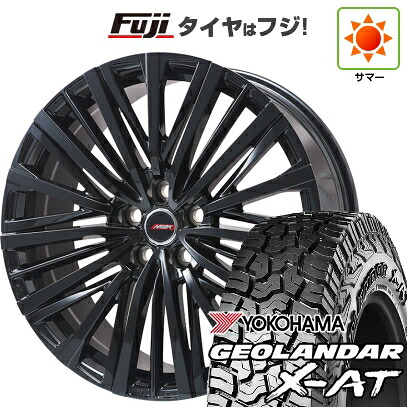 【新品国産車用5穴114.3】 夏タイヤ ホイール4本セット 235/60R18 ヨコハマ ジオランダー X-AT G016 OWL プレミックス MER-V グロスブラック 7J 18インチ(送料無料)|フジコーポレーション