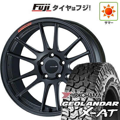 【新品国産車用5穴114.3】 夏タイヤ ホイール4本セット 235/60R18 ヨコハマ ジオランダー X-AT G016 OWL ENKEI エンケイ Racing Revolution GTC01 RR 8J 18インチ(送料無料)