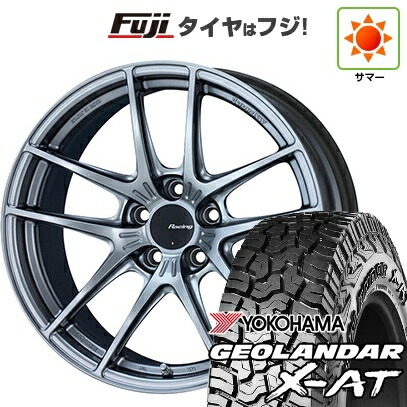 【新品国産車用5穴114.3】 夏タイヤ ホイール4本セット 235/60R18 ヨコハマ ジオランダー X-AT G016 OWL ENKEI エンケイ Racing NVR5 8J 18インチ(送料無料)