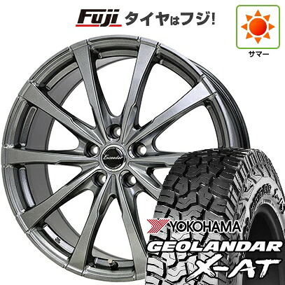 【新品国産車用5穴114.3】 夏タイヤ ホイール4本セット 235/60R18 ヨコハマ ジオランダー X-AT G016 OWL ホットスタッフ エクシーダー E08 7.5J 18インチ(送料無料)