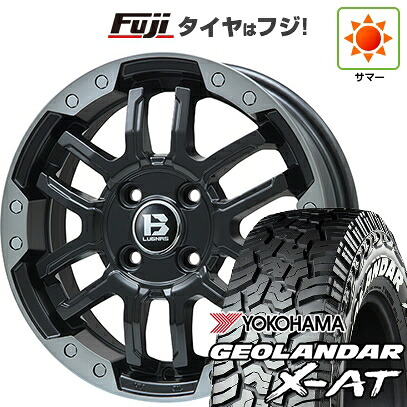 【新品】デリカD5 夏タイヤ ホイール4本セット 225/70R16 ヨコハマ ジオランダー X-AT G016 WL ビッグウエイ B-LUGNAS FRD(マットブラック/ブラッククリアリム) 6.5J 16インチ(送料無料)