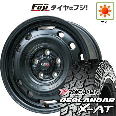 【新品】デリカD5 夏タイヤ ホイール4本セット 225/70R16 ヨコハマ ジオランダー X-AT G016 WL レアマイスター LMG OFF-STYLE 2 (マットブラック) 7J 16インチ(送料無料)