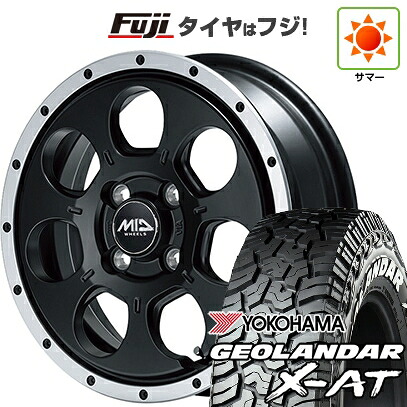 【新品】デリカD5 夏タイヤ ホイール4本セット 225/70R16 ヨコハマ ジオランダー X-AT G016 WL MID WHEELS WO-7 7J 16インチ(送料無料)