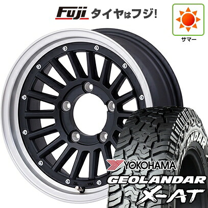 【新品】ジムニー 夏タイヤ ホイール4本セット 185/85R16 ヨコハマ ジオランダー X-AT G016 WL ハートボイス マウンテンフック 5.5J 16インチ(送料無料)