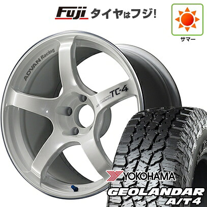 【新品国産車用5穴100】 夏タイヤ ホイール4本セット 225/55R18 ヨコハマ ジオランダー A/T4 G018 RBL ヨコハマ アドバンレーシング TC-4 8J 18インチ(送料無料)｜フジコーポレーション