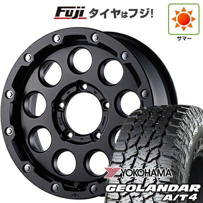 【新品】ジムニー 夏タイヤ ホイール4本セット 175/80R16 ヨコハマ ジオランダー A/T4 G018 WL/RBL ギャルソン マルビーレ マッドラン 5.5J 16インチ(送料無料)