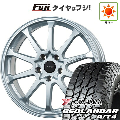 【新品国産車用5穴114.3】 夏タイヤ ホイール4本セット 225/60R18 ヨコハマ ジオランダー A/T4 G018 RBL レアマイスター LMスポーツ LM-10R(メタリックシルバー) 7.5J 18インチ(送料無料)