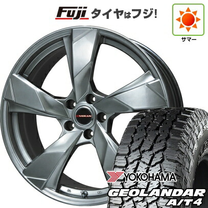 【新品国産車用5穴114.3】 夏タイヤ ホイール4本セット 235/60R18 ヨコハマ ジオランダー A/T4 G018 RBL プレミックス ヴェランV(クロームハイパーシルバー) 7J 18インチ(送料無料)|フジコーポレーション