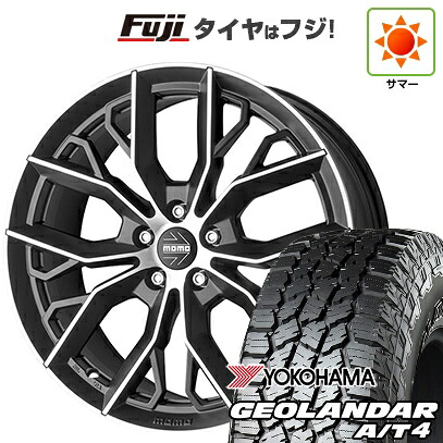 【新品国産車用5穴114.3】 夏タイヤ ホイール4本セット 225/60R17 ヨコハマ ジオランダー A/T4 G018 RBL モモ マッシモ 7.5J 17インチ(送料無料)|フジコーポレーション