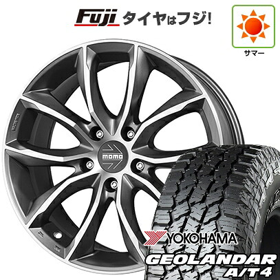 【新品国産車用5穴114.3】 夏タイヤ ホイール4本セット 215/65R16 ヨコハマ ジオランダー A/T4 G018 RBL モモ スクリームジェットEVO 7J 16インチ(送料無料)|フジコーポレーション