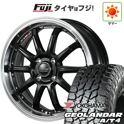 【新品国産車用5穴100】 夏タイヤ ホイール4本セット 225/60R17 ヨコハマ ジオランダー A/T4 G018 RBL ブレスト バーンズテック S10-DP 7J 17インチ(送料無料)