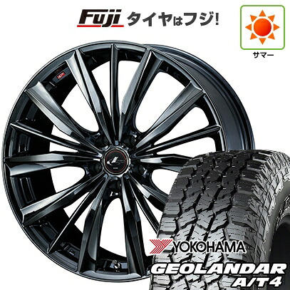 【新品国産車用5穴114.3】 夏タイヤ ホイール4本セット 225/55R18 ヨコハマ ジオランダー A/T4 G018 RBL WEDS ウェッズ レオニス VX 7J 18インチ(送料無料)