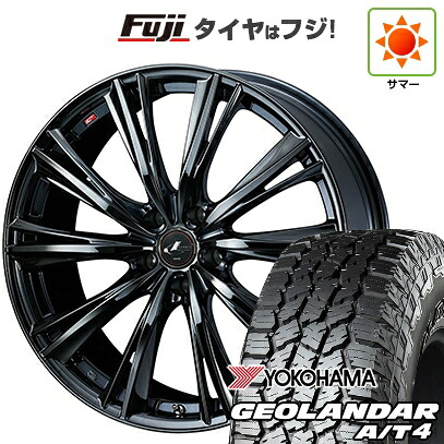 【新品国産車用5穴114.3】 夏タイヤ ホイール4本セット 225/55R18 ヨコハマ ジオランダー A/T4 G018 RBL WEDS ウェッズ レオニス WX 7J 18インチ(送料無料)