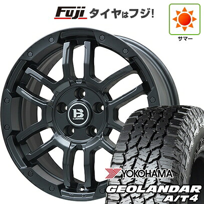 【新品国産車用5穴114.3】 夏タイヤ ホイール4本セット 225/60R18 ヨコハマ ジオランダー A/T4 G018 RBL ビッグウエイ B-LUGNAS FRD(マットブラック) 7.5J 18インチ(送料無料)