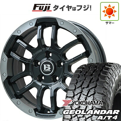 【新品国産車用5穴114.3】 夏タイヤ ホイール4本セット 225/60R17 ヨコハマ ジオランダー A/T4 G018 RBL ビッグウエイ B-LUGNAS FRD(マットブラック/ブラッククリアリム) 7J 17インチ(送料無料)