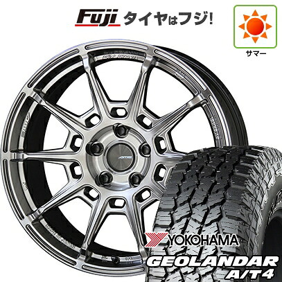 【新品国産車用5穴114.3】 夏タイヤ ホイール4本セット 225/60R18 ヨコハマ ジオランダー A/T4 G018 RBL 共豊 ガレルナ レフィーノ 8J 18インチ(送料無料)|フジコーポレーション