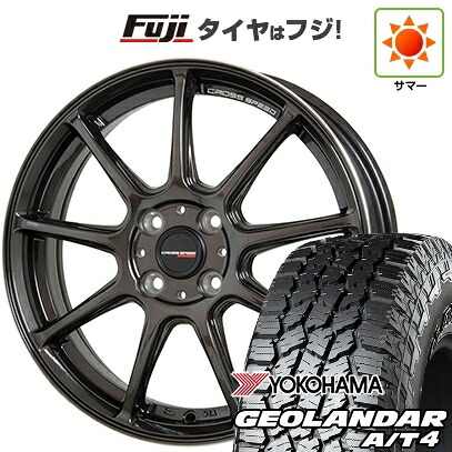 【新品国産車用5穴114.3】 夏タイヤ ホイール4本セット 215/60R17 ヨコハマ ジオランダー A/T4 G018 RBL ホットスタッフ クロススピード ハイパーエディションRS9 7J 17インチ(送料無料)｜フジコーポレーション