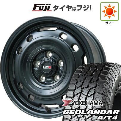 【新品】デリカD5 夏タイヤ ホイール4本セット 245/70R16 ヨコハマ ジオランダー A/T4 G018 OWL/RBL レアマイスター LMG OFF-STYLE 2 (マットブラック) 7J 16インチ(送料無料)