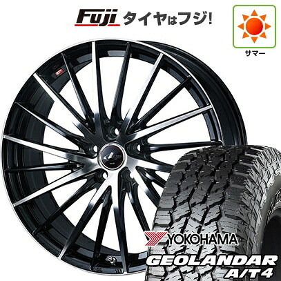 【新品国産車用5穴114.3】 夏タイヤ ホイール4本セット 235/60R18 ヨコハマ ジオランダー A/T4 G018 RBL WEDS ウェッズ レオニス FR 7J 18インチ(送料無料)