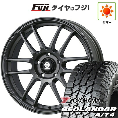 【新品国産車用5穴100】 夏タイヤ ホイール4本セット 225/55R18 ヨコハマ ジオランダー A/T4 G018 RBL OZ SPARCO ターマック【限定】 8J 18インチ(送料無料)