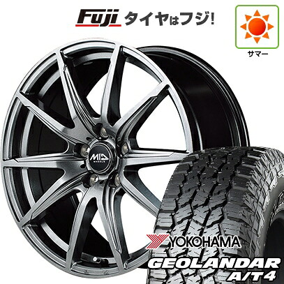 【新品国産車用5穴100】 夏タイヤ ホイール4本セット 225/60R17 ヨコハマ ジオランダー A/T4 G018 RBL MID WHEELS SLS 7J 17インチ(送料無料)