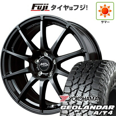 【新品国産車用5穴114.3】 夏タイヤ ホイール4本セット 225/60R17 ヨコハマ ジオランダー A/T4 G018 RBL MID WHEELS スタッグ ストロングガンメタ 7J 17インチ(送料無料)｜フジコーポレーション